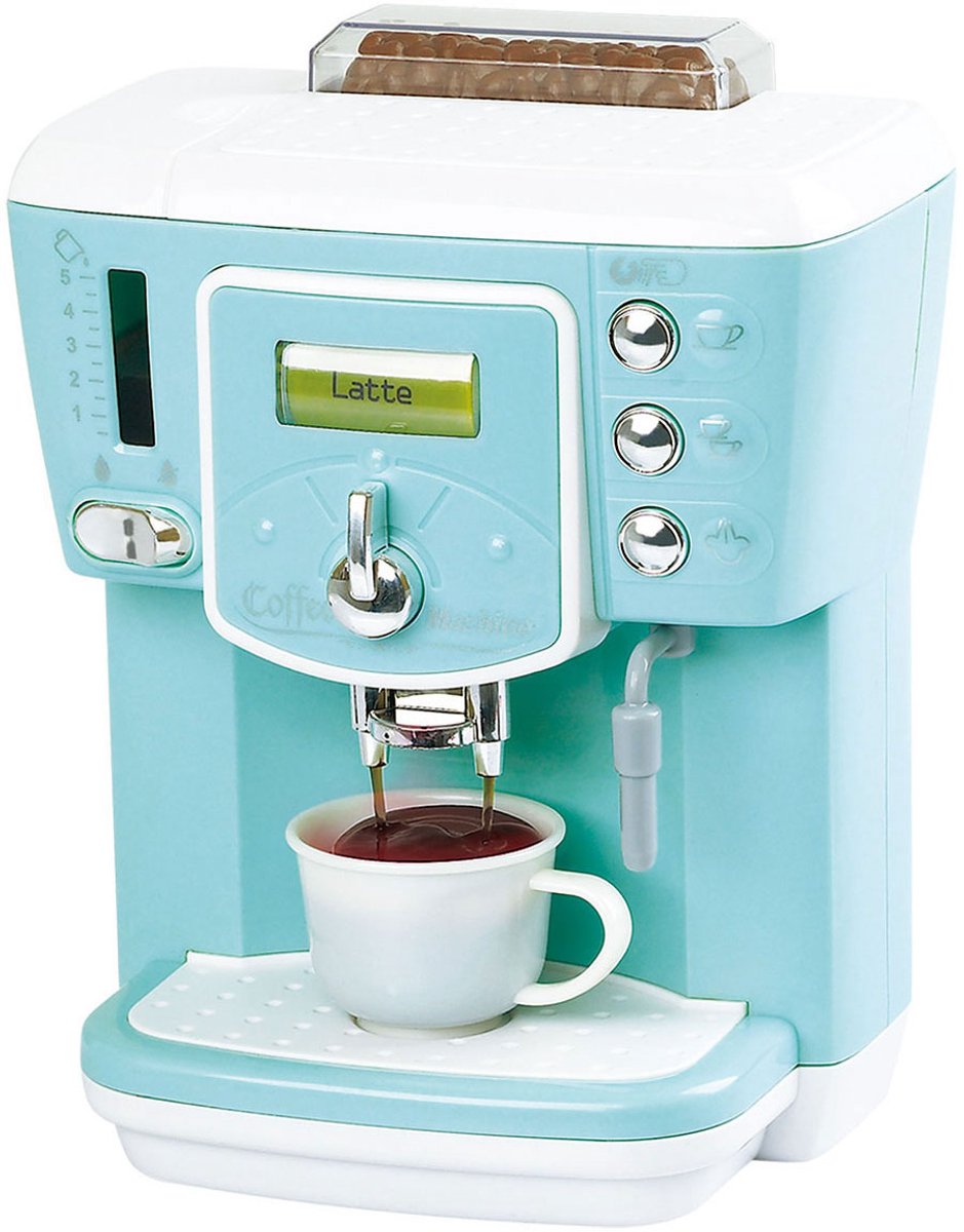 Playgo play toy kaffemaskine blå deluxe - kaffemaskine til børn.