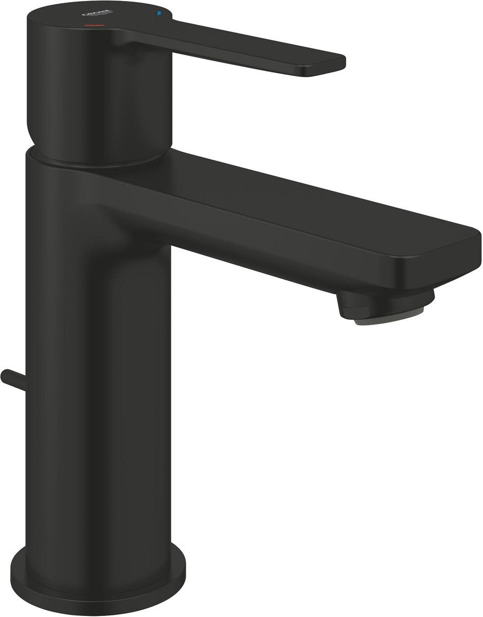 Grohe lineare ny xs-størrelse håndvaskarmatur – med pop-up affald – ecojoy – fastfixation plus – mat sort