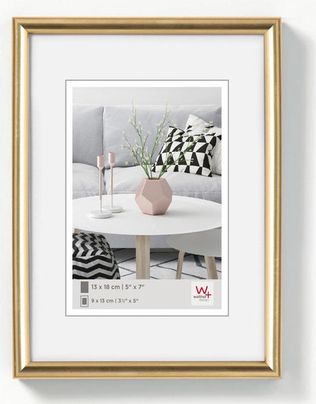 Walther galeria - plastramme - fotostørrelse 13x18 cm - metallisk guld