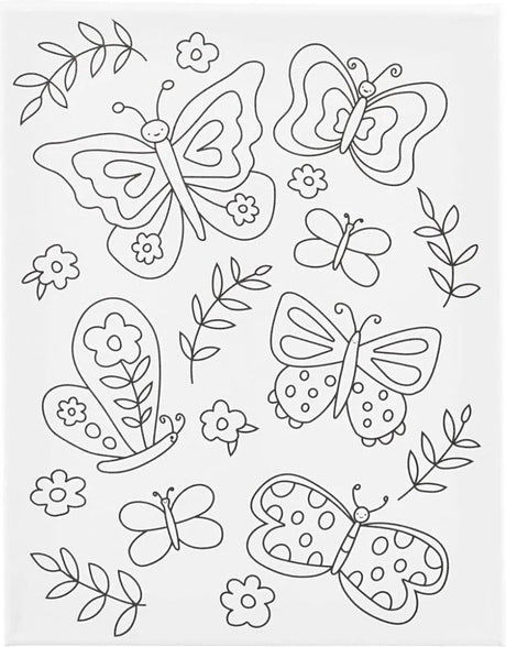 Creativ firma malerlærred med tryk, sommerfugle, d: 1,6 cm, størrelse 24x30 cm, 360 g, 1 stk.