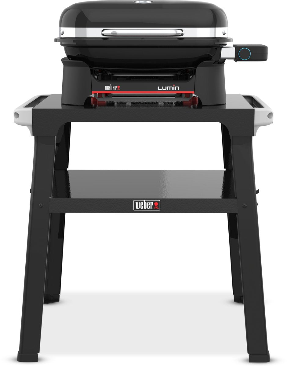 Weber lumin compact med fod, sort grill