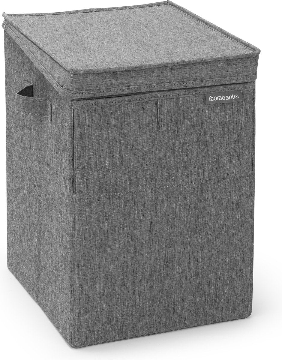 Brabantia vasketøjskurv - med låg - stabelbar - 35 l - pebersort