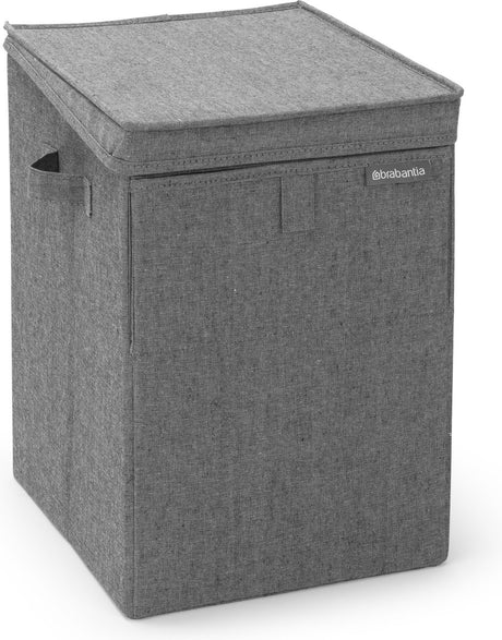 Brabantia vasketøjskurv - med låg - stabelbar - 35 l - pebersort