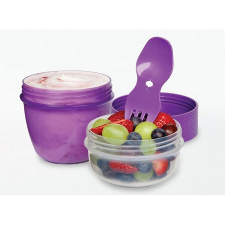 Sistema to go snack boks snack kapsel med ske gaffel minty teal 515ml