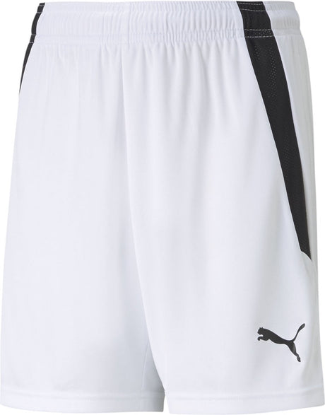 Puma teamliga shorts jr unisex sportsbukser - hvid- sort