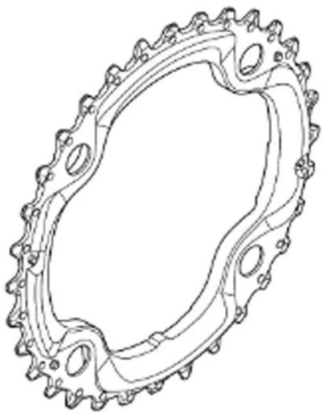 Shimano kædering FC-T521 kædering mellemlæg. fc-t521 36t al 4-arm 104mm