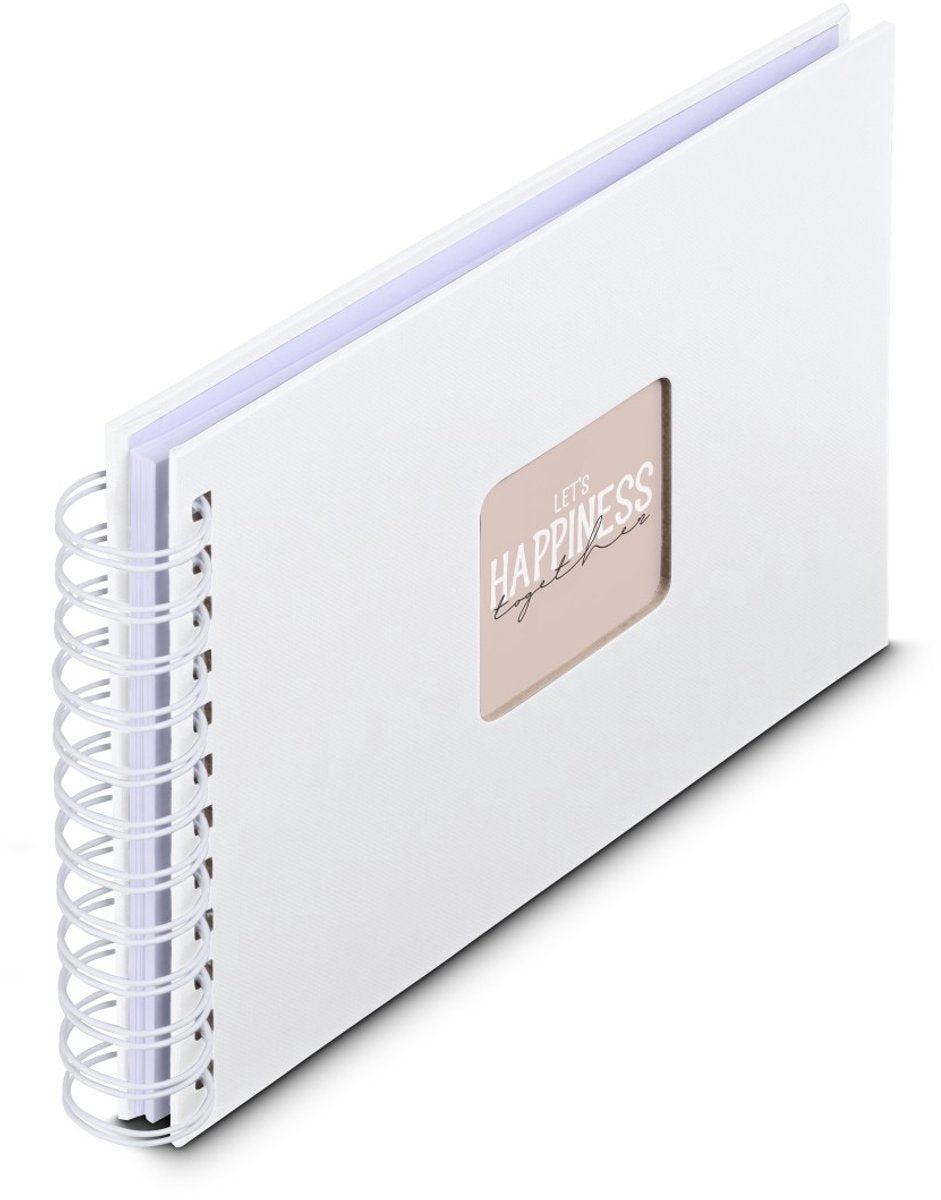 Hama spiral fotoalbum - kunst - 24x17 - 50 sider - hvid