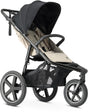 Deryan bolt hardloop kinderwagen - jogging buggy - muggennet - creme