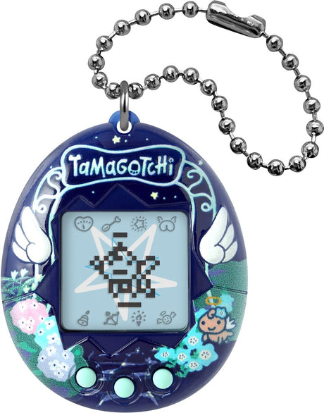Bandai – Original Tamagotchi – Angel Night Garden – Interaktivt digitalt kæledyr med LCD-skærm på fransk, minispil
