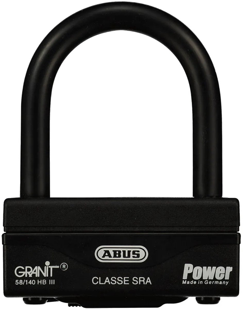 Abus granit power 58 140hbiii U-lås sort 10 cm