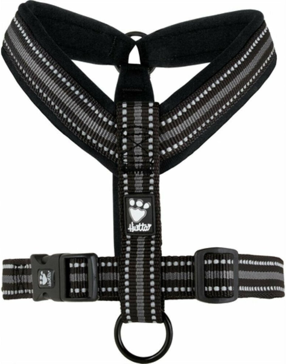 Hurtta harnas casual y-eco zwart 60-70 cm