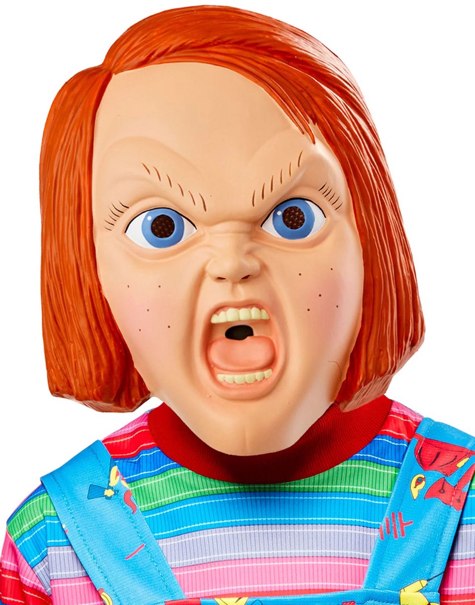 Rubiner chucky halvmaske til voksne - - en størrelse