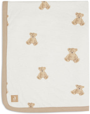 Jollein baby deken ledikant jersey 100x150cm - teddy bear