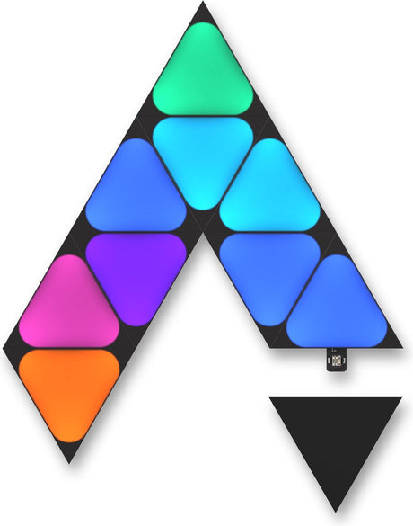 Nanoleaf shapes mini trekanter udvidelsespakke - 10 paneler - sort