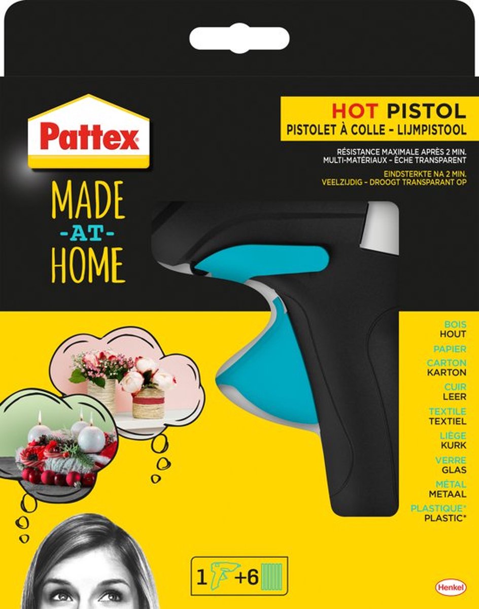 Pattex limpistol varm pistol inkl. 6 limstifter | smeltelimpistol | limpistol | limpistol | hobbyer | kreative