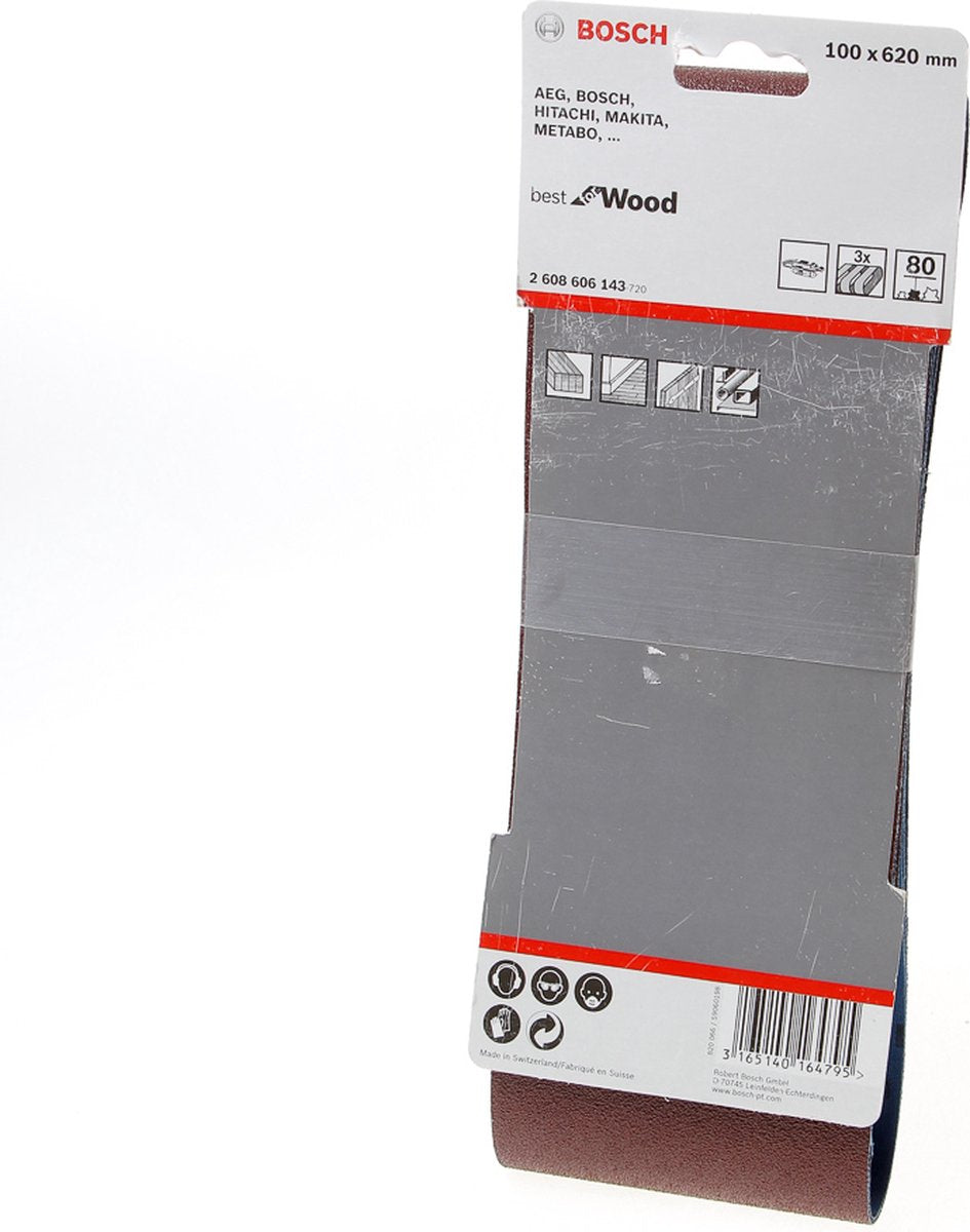 Bosch 3 dæk 100x620 bedste træ+lak, 80