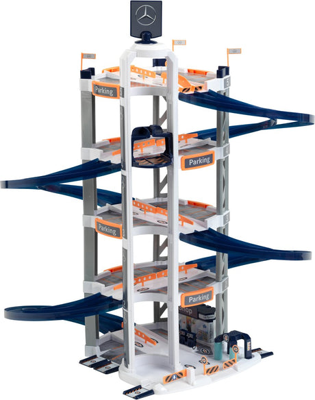Klein legetøj theo Klein Mercedes-Benz parkeringshus med 5 etager - 55x55x85 cm - hvid blå