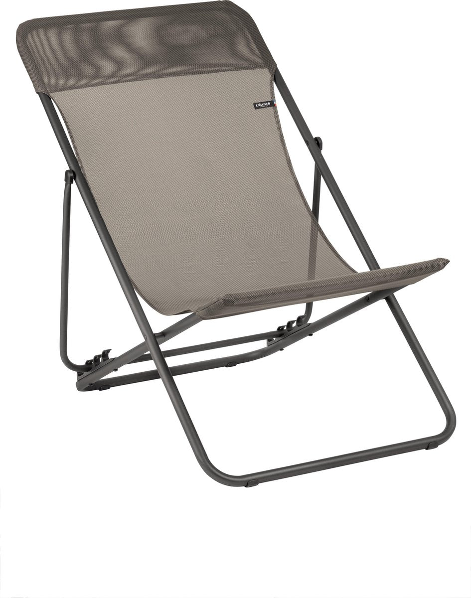 Lafuma maxi transat - strandstol - justerbar - foldbar - grafit