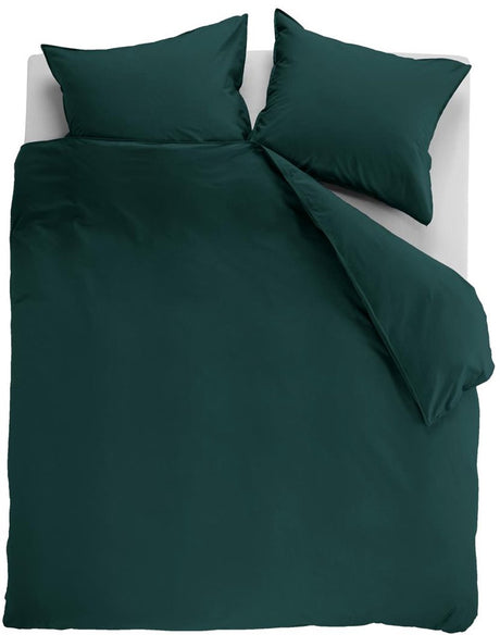 Ambiante cotton uni dekbedovertrek - effen - tweepersoons - 200x200 220 - donker groen