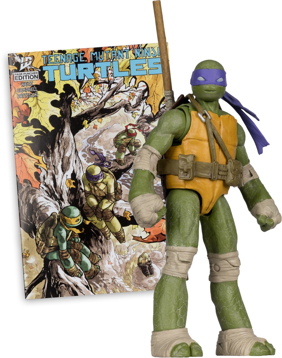Mcfarlane legetøj teenage mutant ninja turtles - actionfigur - donello med tegneserier