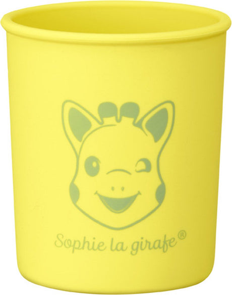 Sophie the giraf kop - børneservice - drikkekop - tåler opvaskemaskine og mikroovn - silikone - i hvid gaveæske - gul