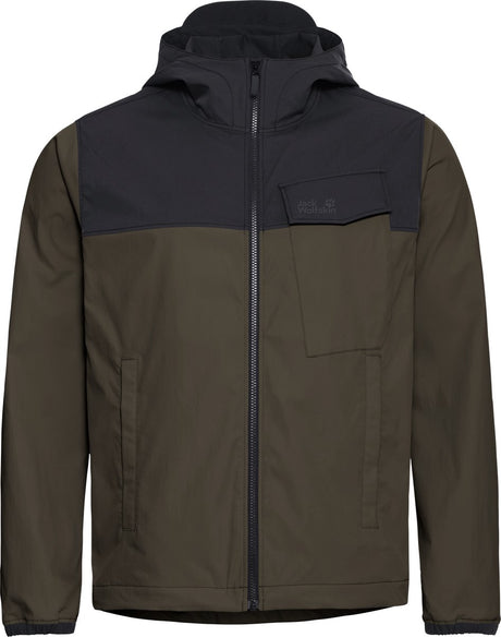 Jack wolfskin mahani jkt m herre udendørs jakke-obsidian mos