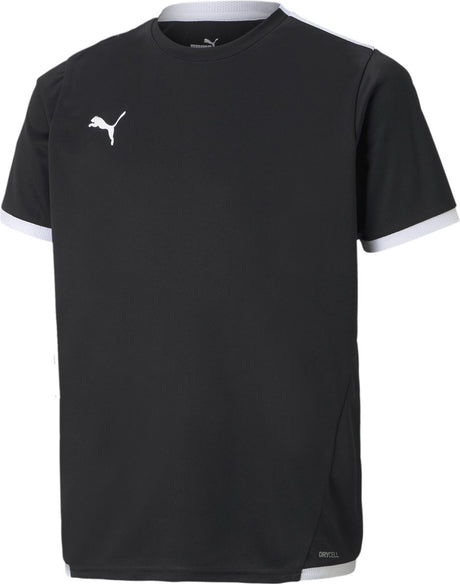 Puma teamliga trøje jr unisex sportstrøje - sort-hvid