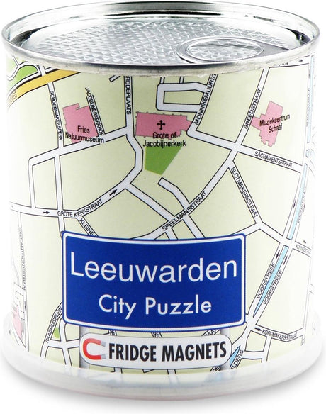 Bypuslespil Leeuwarden - puslespil - magnetisk - 100 puslespilsbrikker