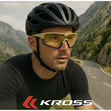 Kross cykelbriller Braker UV400 udskiftelige glas - beige stel