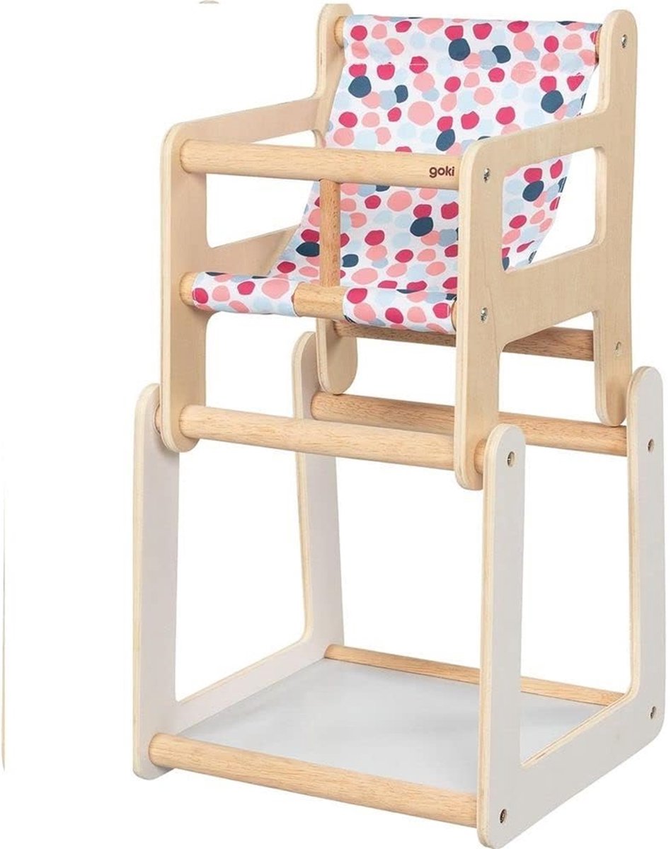 Goki dukke højstol med bord, 2i1. 3+