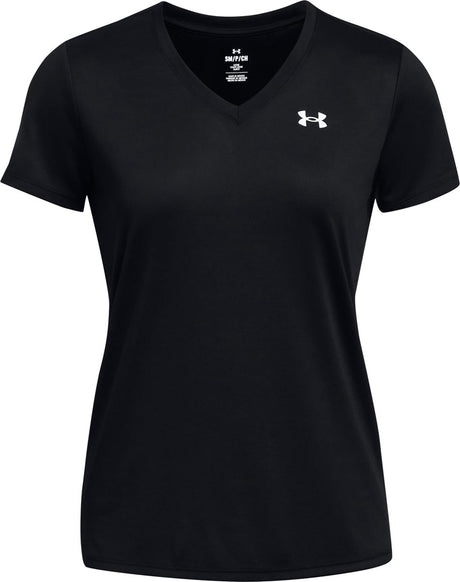 Under armour tech ssv - solid-blk damesportstrøje - sort - hvid