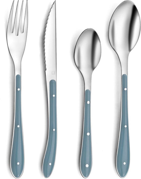 Amefa bestik bistro blå metal (24 stk)