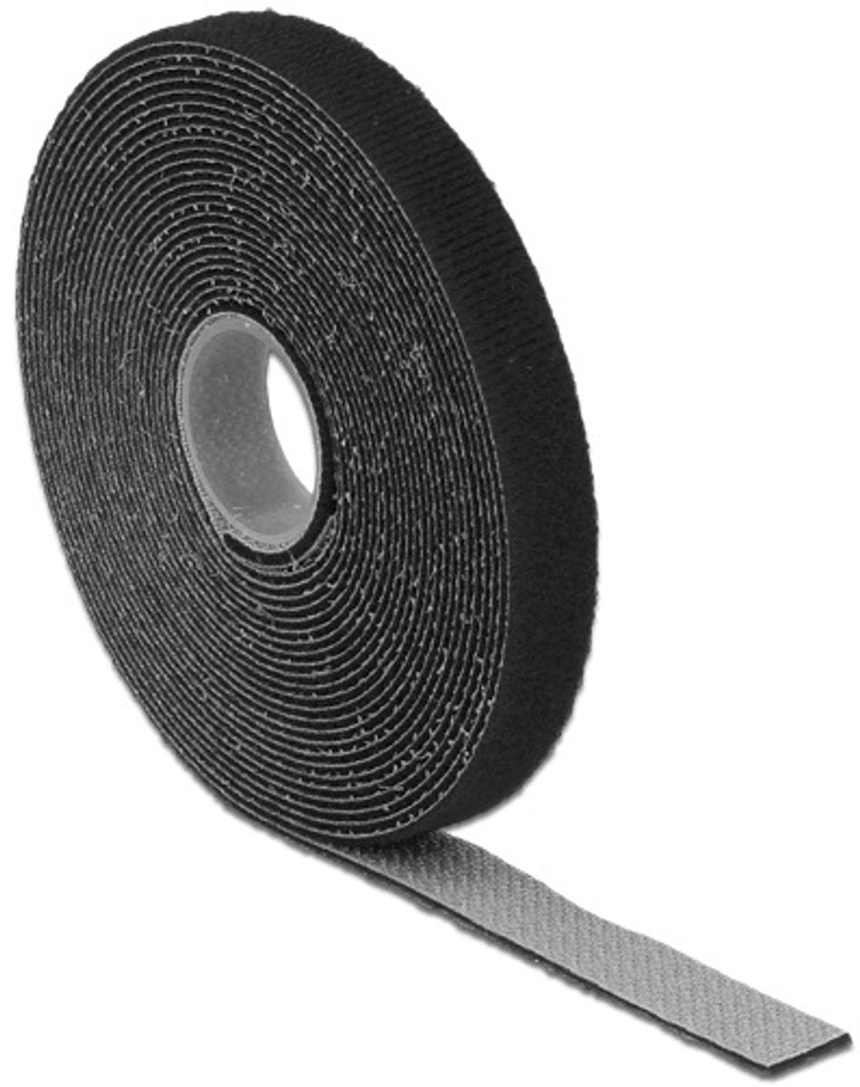 Delock Velcro rulle 13mm sort (5 meter)