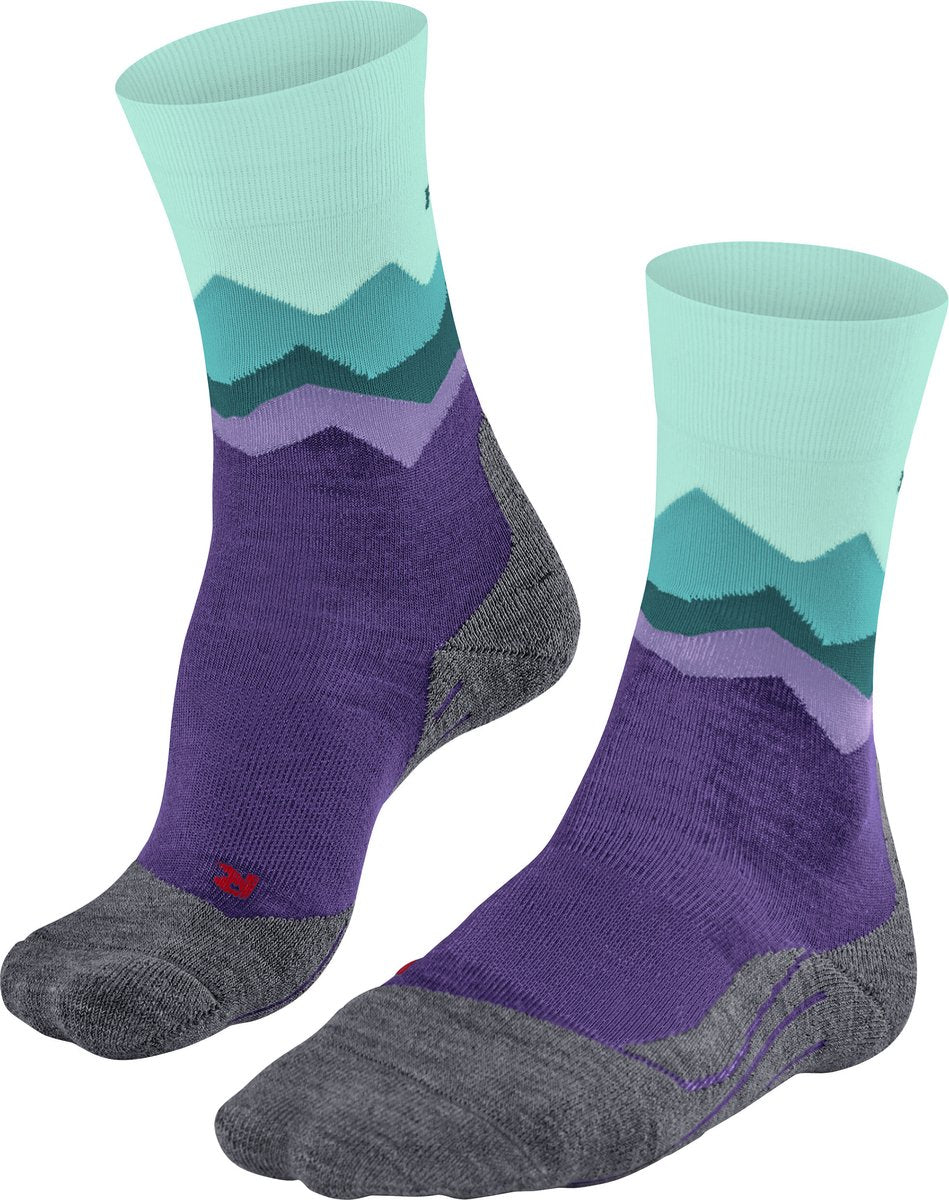 Falke tk2 anti-blister tykt uld funktionelt materiale gåstrømper kvinder lilla - str. 41-42