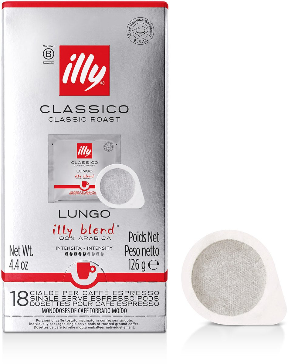 Illy - e.s.e. portioner lungo 12 x 18 stk