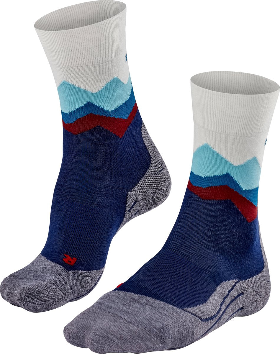Falke tk2 anti-blister tykt uld funktionsmateriale gåstrømper dame blå - str. 41-42