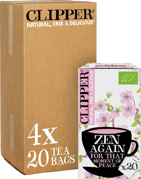 Clipper teklipper - økologisk te - zen igen - citrongræseukalyptus - 4 x 20 teposer