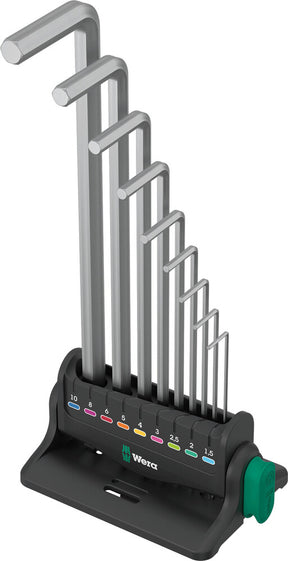Wera 950 9 hex-plus 8 L-nøglesæt, metrisk, forkromet, 9-delt - 05022102001