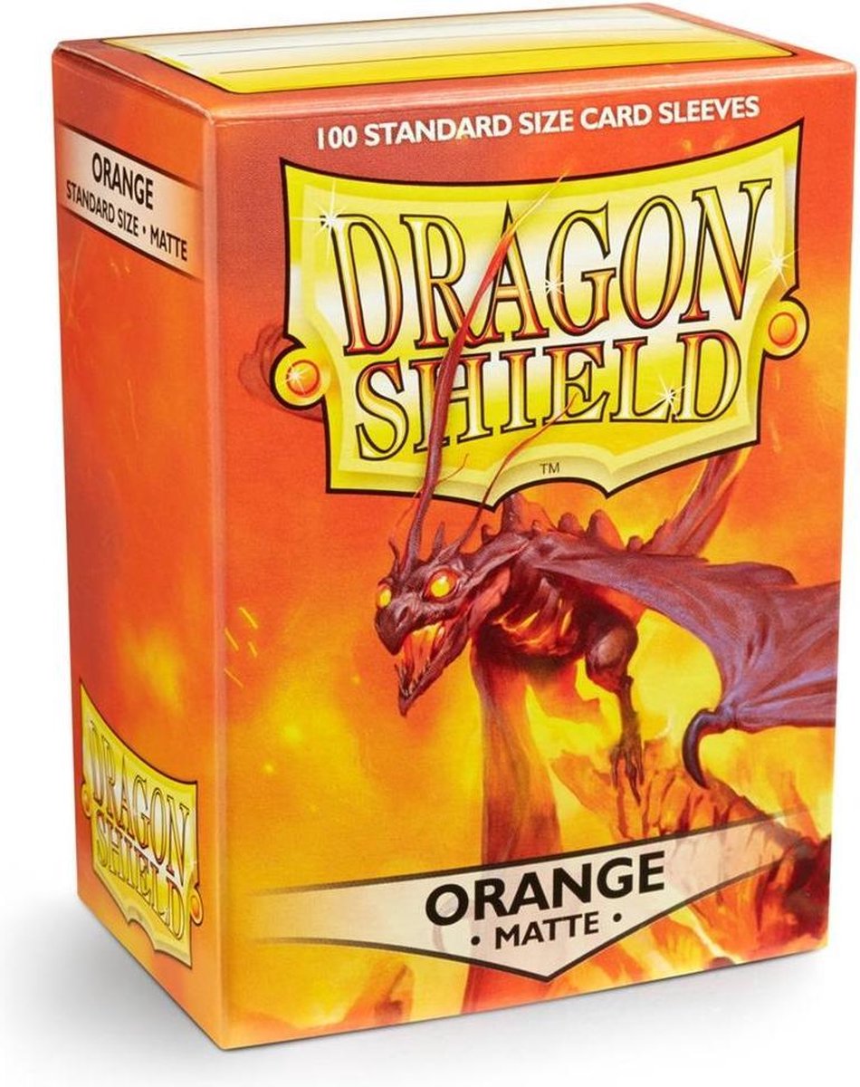 Dragonshield dragon shield - kortomslag i standardstørrelse orange mat 100x