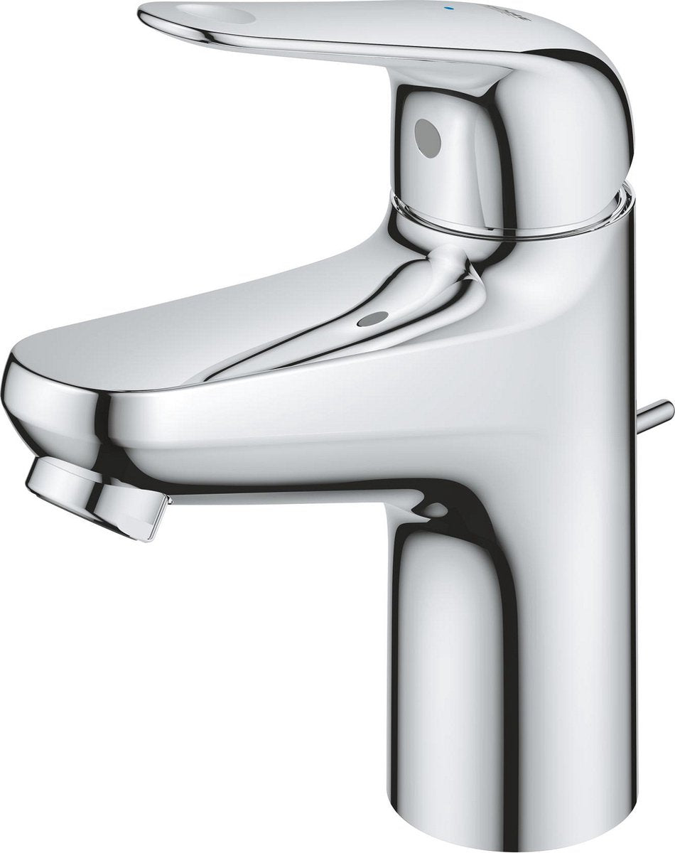 Grohe quickfix swift etgrebs blandingsbatteri med pop-up affaldssæt - s-størrelse - energi- og vandbesparende - krom