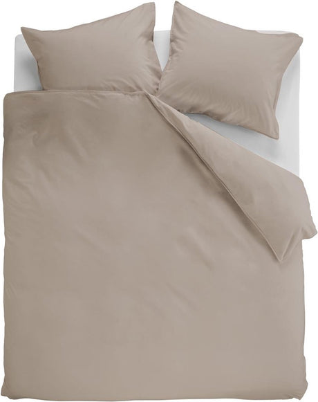 Ambiante cotton uni dekbedovertrek - effen - tweepersoons - 200x200 220 - taupe