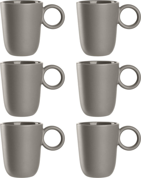 Leonardo roma krus 400ml taupe - sæt 6