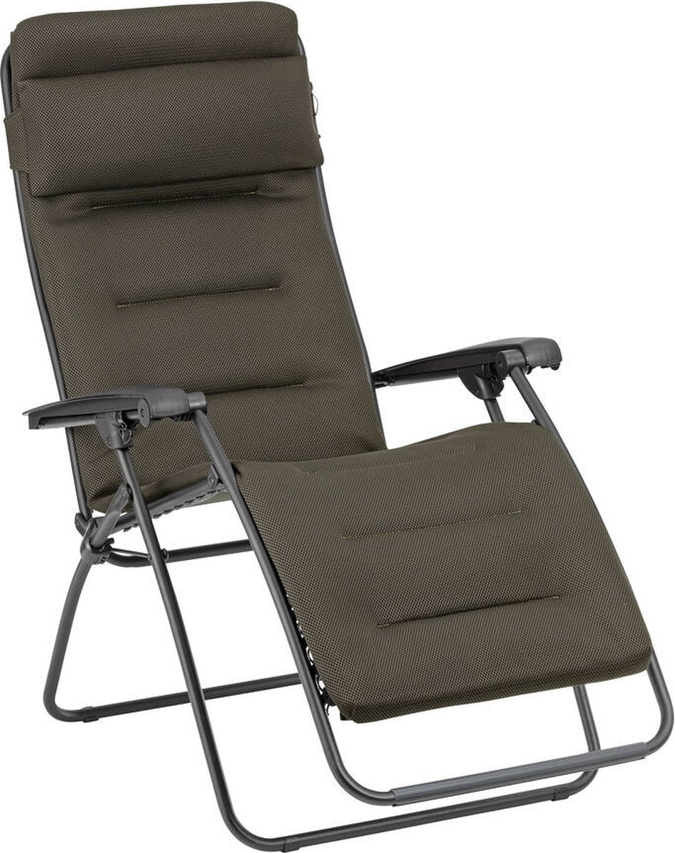 Lafuma rsx clip aircomfort - afslapningsstol - justerbar - foldbar - nul tyngdekraft - taupe