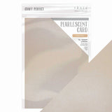 Craft perfect by tonic studios craft perfect • perlemorsfarvet kort a4 250 g kaffecreme 5 stk.