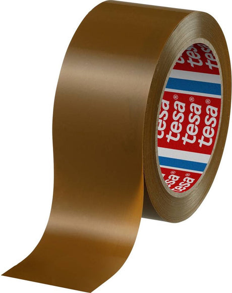 Tesa pakningstape PVC brun 66m x 50mm - stærk og pålidelig