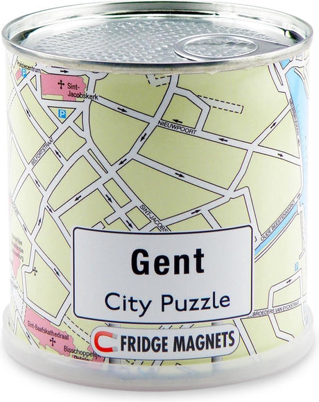Bypuslespil herre - puslespil - magnetisk - 100 puslespilsbrikker