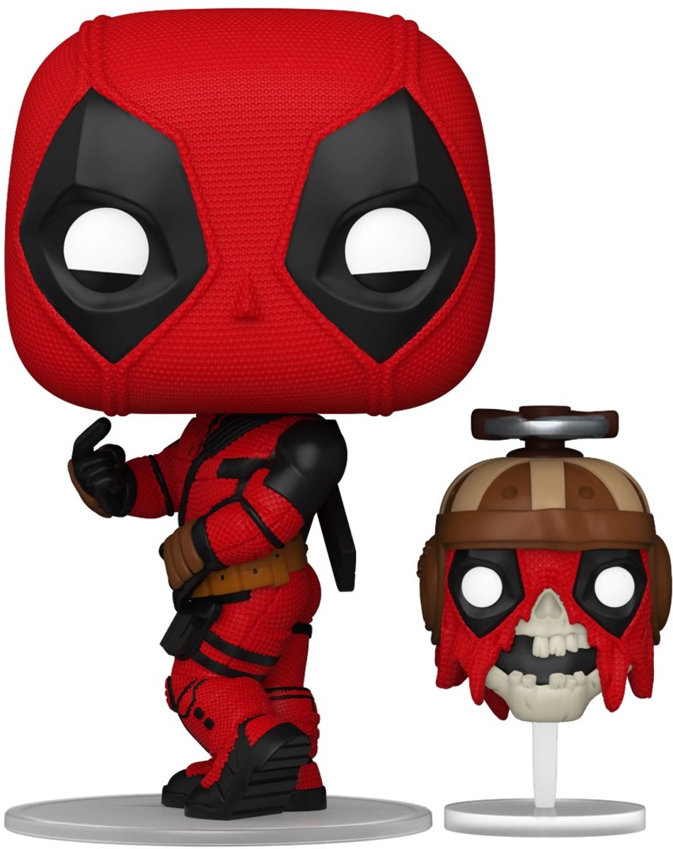 Funko deadpool deadpool wolverine - deadpool med headpool vinyl figur 1400 unisex pop! - flerfarvet - standard