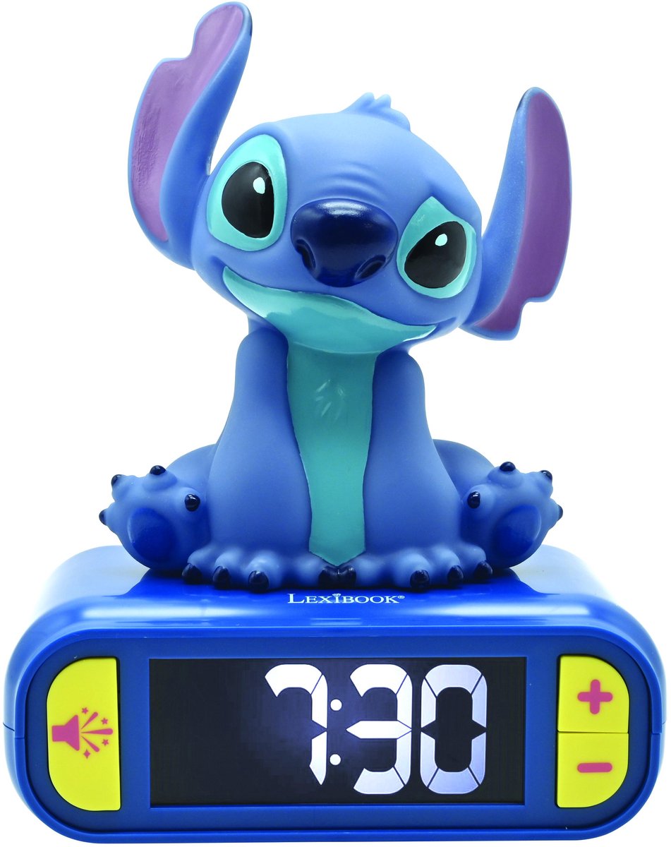 Lexibook stitch 3D digitalt vækkeur med lys og lyd