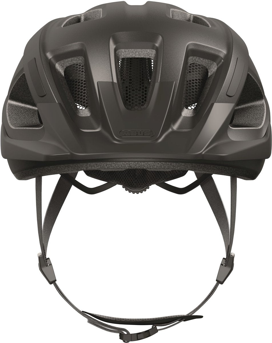Abus Helm Aduro 3.0 - Sporty og Chic City Helmet til sikker cykling i travl bytrafik - Titan - 51-55 cm