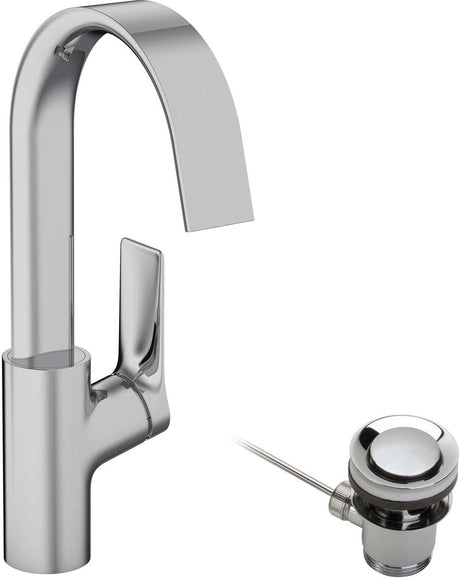 Hansgrohe Vivinis etgrebs håndvaskarmatur 210 med drejetud og udtrækskrom affald
